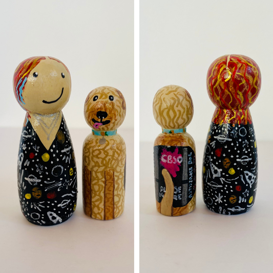 2 Peg Doll Set – Couples, Best Friends, Pets or Parent & Child