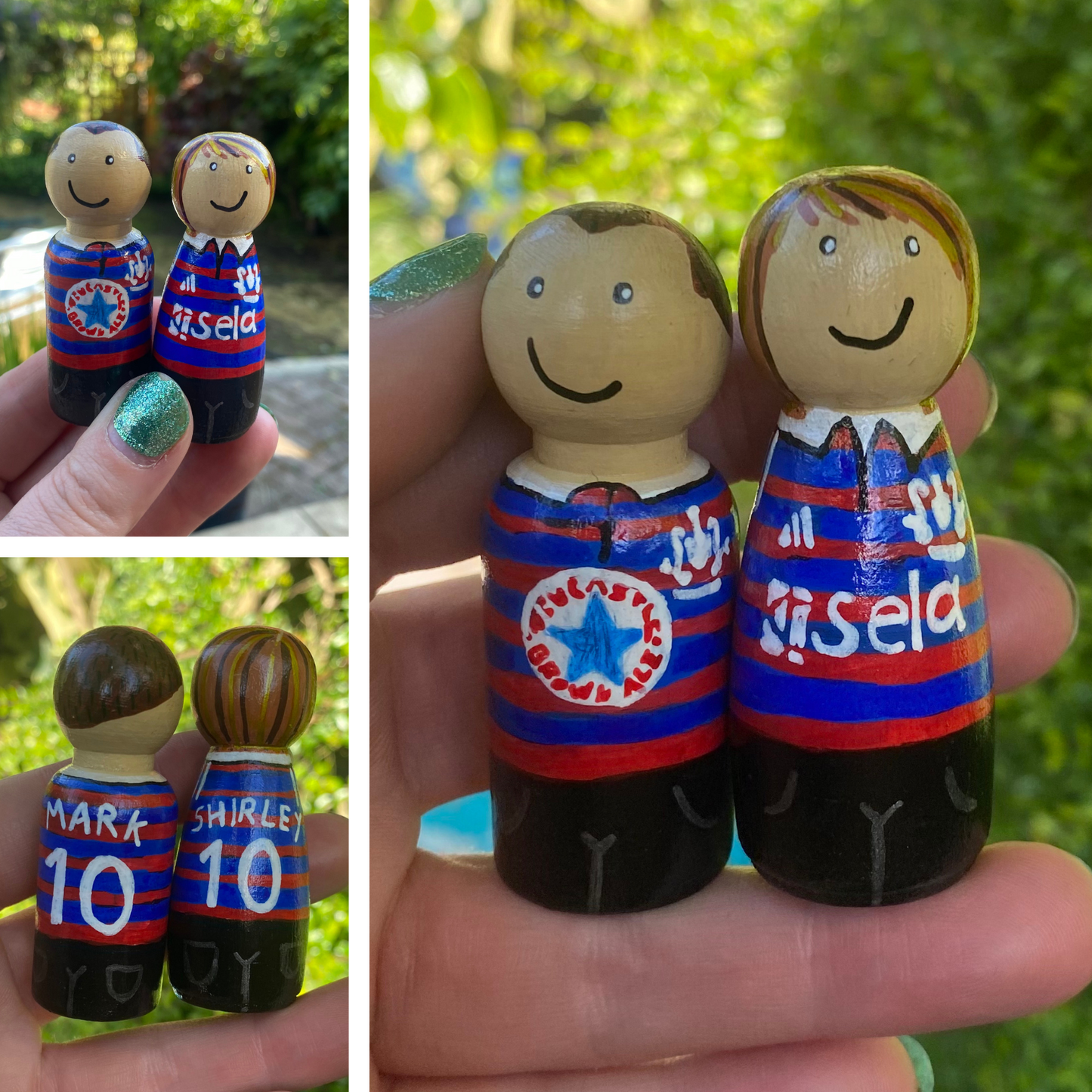 2 Peg Doll Set – Couples, Best Friends, Pets or Parent & Child