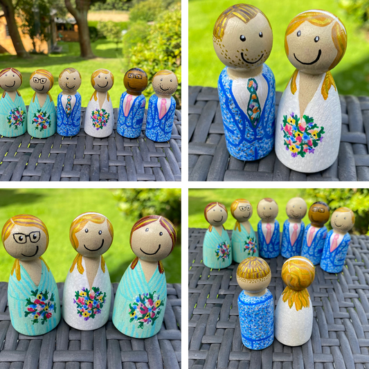 7 Peg Doll Set – A Crowd of Characters