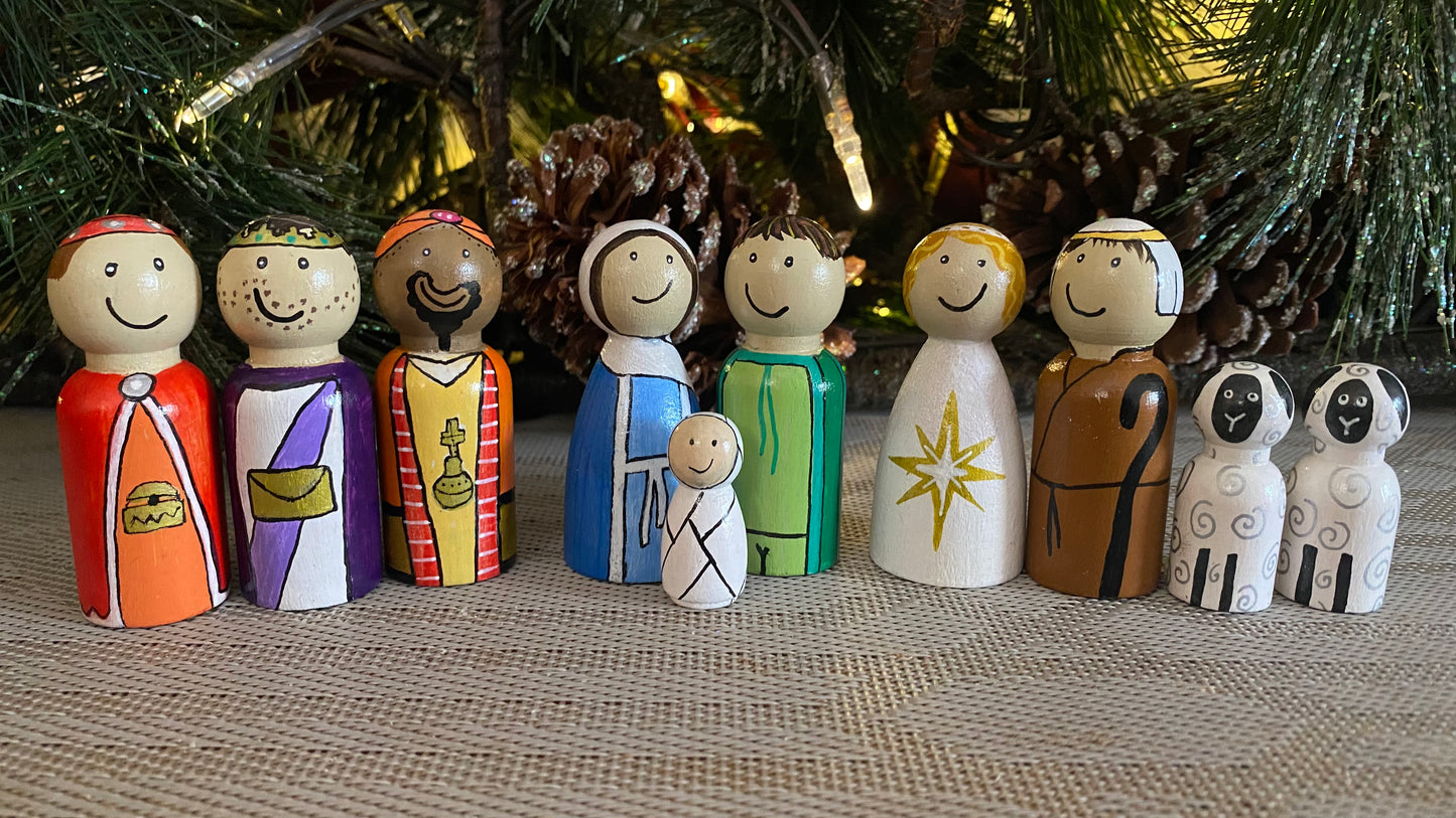 Nativity Peg Doll Set